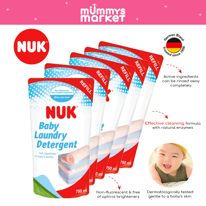 NUK Baby Laundry Detergent 750ml Refill - Bundle of 5